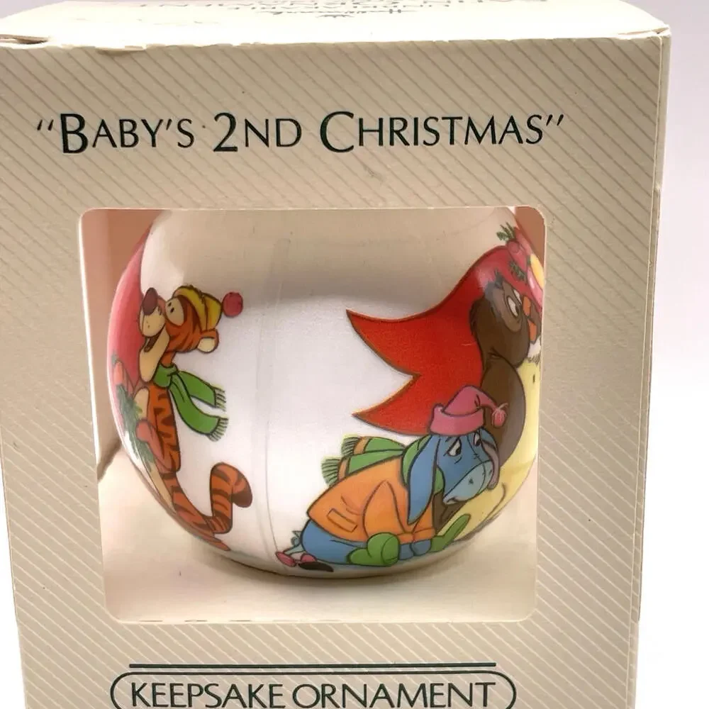 1984 Hallmark Winnie The Pooh Baby's Second Christmas Ornament In Box‎